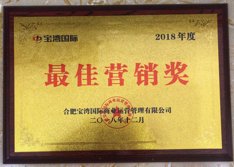 安徽草莓视频APP官网下载润滑油荣获2018年度宝湾国际“最佳营销奖”